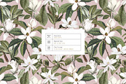 Mongnyeon, Luxury Magnolia Print!, a Pattern Graphic by Pink Linen (Thumbnail 3 of 10)