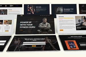 Kajabi Dark Fitness Website Theme