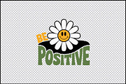 Be Positive Daisy Smile Flower SVG, an Object Graphic by BeeCraftR (Thumbnail 2 of 2)