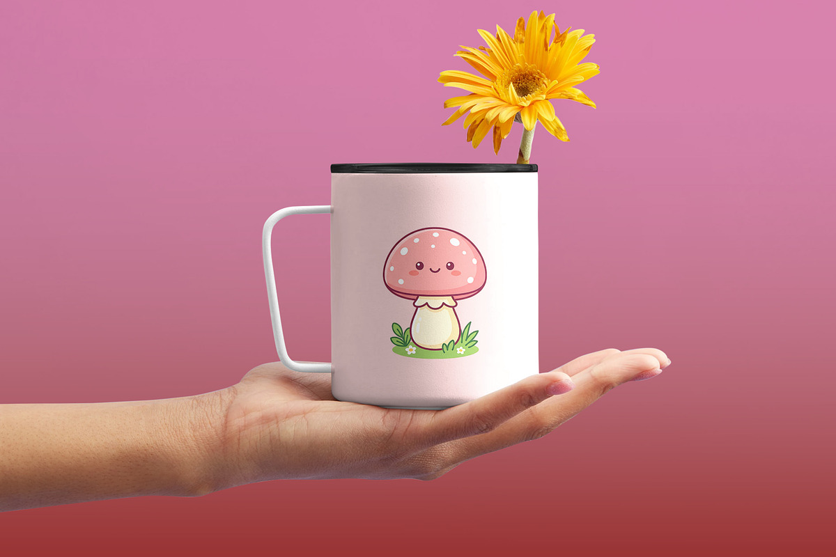 Cute Mushroom Png, an Object Illustration by Forhadx5 (Photo 6 of 11)