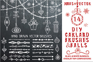 Christmas.DIY garland brushes set