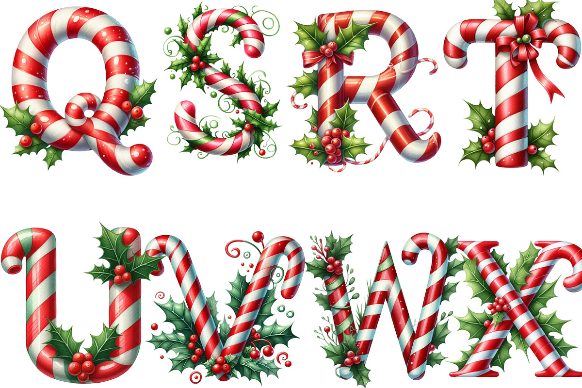 Christmas Alphabet Clipart Bundle, an Illustration by DreamArtGraphic (Photo 4 of 6)