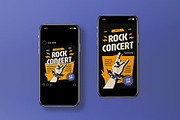 Orange Clean Rock Concert Flyer Set, a Flyer Template by graphicook (Thumbnail 3 of 3)