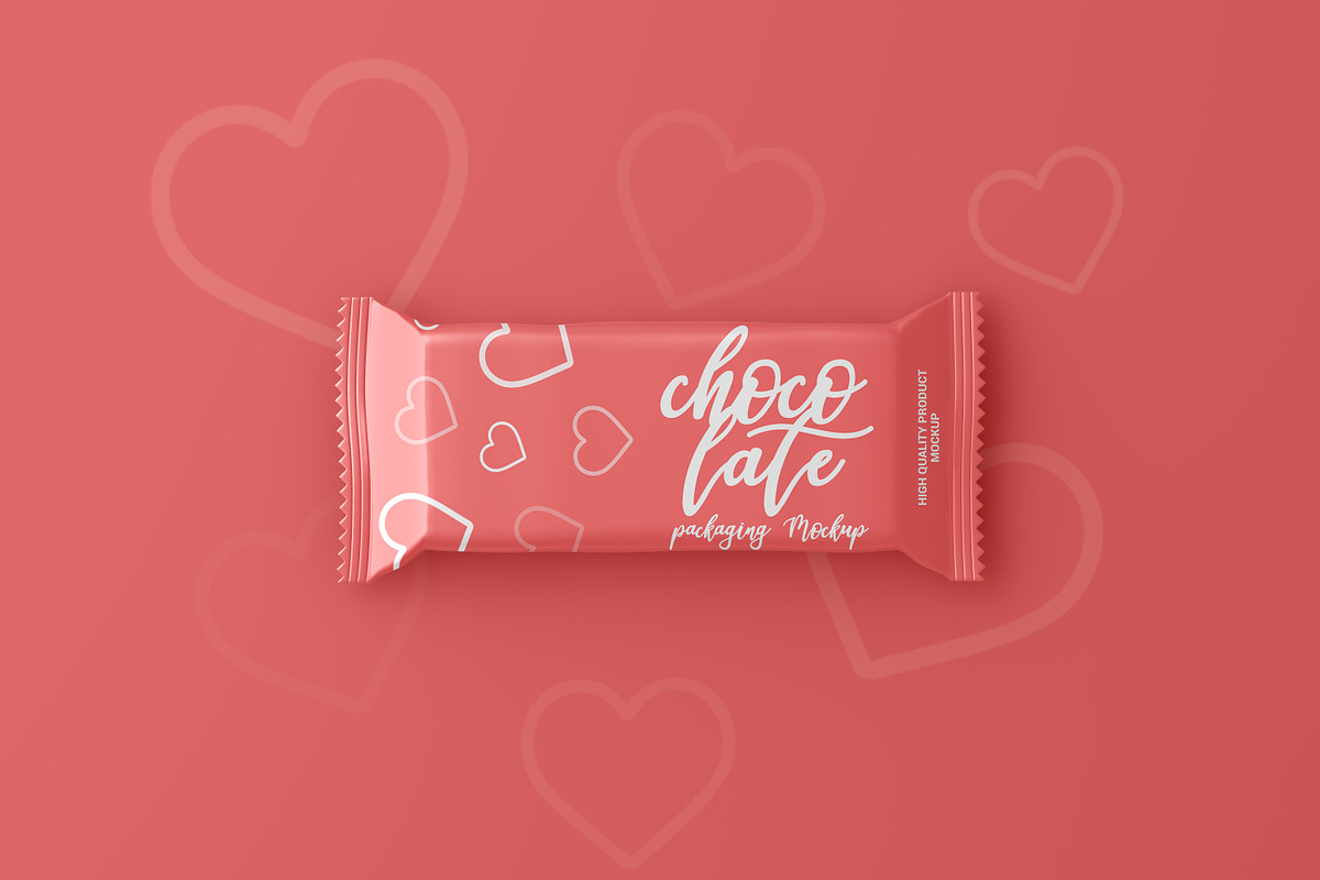 Chocolate Bar Packaging Mockup, a Packaging Mockup by Toasin Studio (Photo 1 of 8)