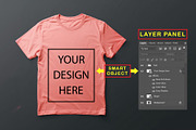 T-Shirt Mockup - Peach Edition, a Shirt Mockup by ForhadGFX (Thumbnail 2 of 12)