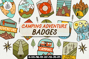 Camping Badges. Summer Logos. Vol.2