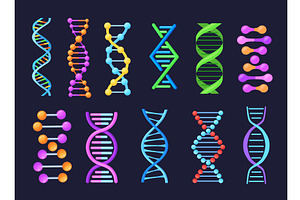 Dna helix model. Genetic strings, an Illustration by Stock-Smart-Start