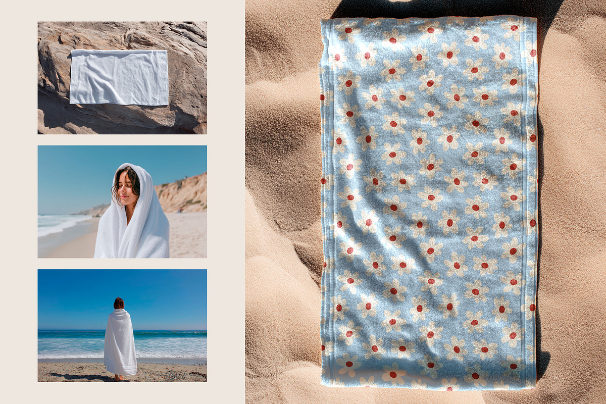 Beach Towel Mockup, a Household Mockup by Trissa (Photo 6 of 7)