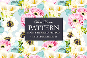 White Flowers Pattern