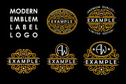 5 Art Nouveau Labels, a Branding & Logo Template by Pgmart (Thumbnail 1 of 6)