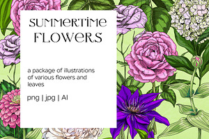 Botany and tenderness. Flowers set