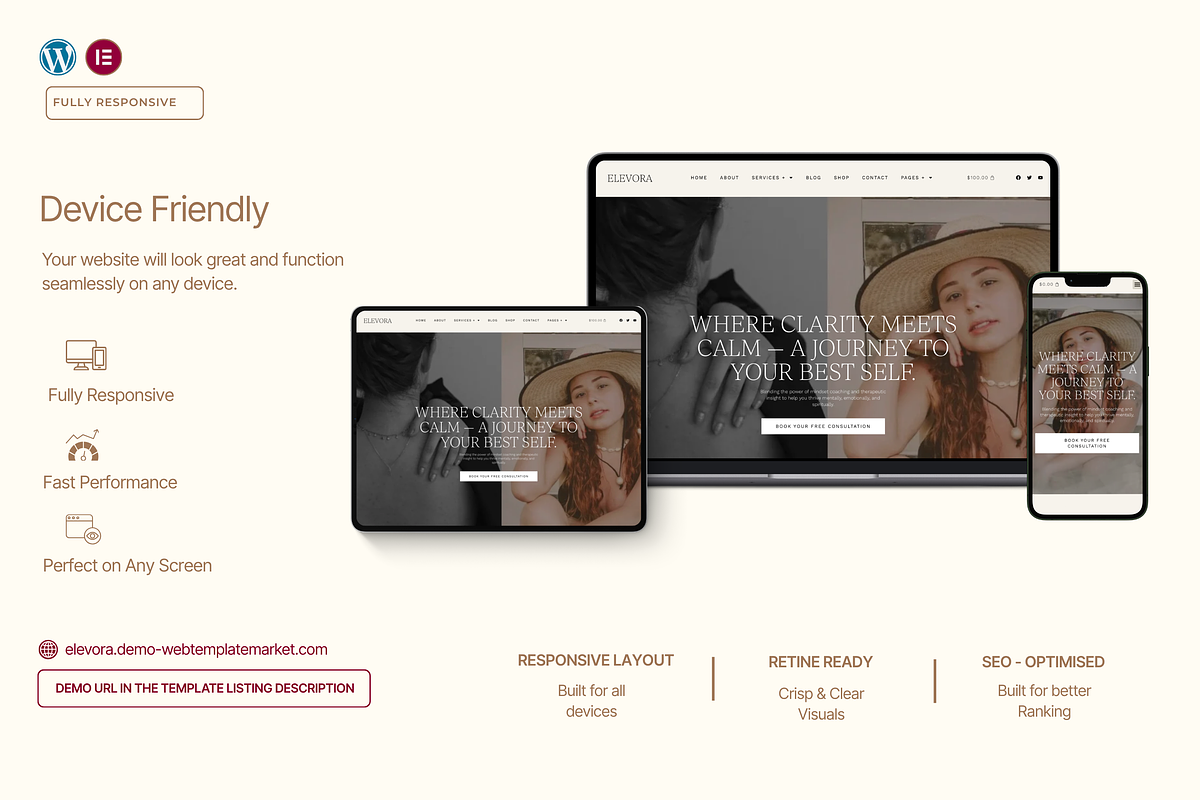 Coach, Wellness, Website Template, a WordPress Template by Web Template Market (Photo 4 of 9)