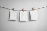 Three Photo Hanging with Pegs Mockup, a Product Mockup by Custom Scene (Thumbnail 2 of 5)