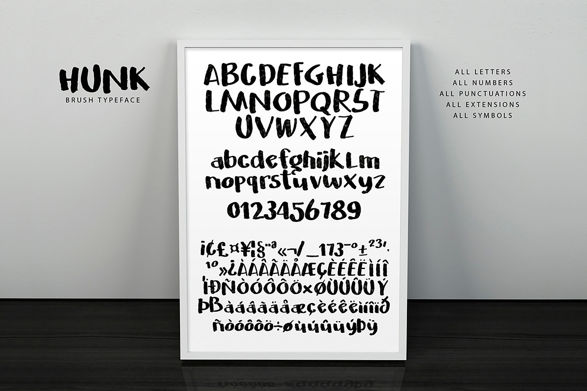 HUNK Brush Typeface preview 3