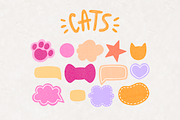 Cute Cat Clipart - Kids Bundle, an Animal Illustration by Moon House Shop (Thumbnail 5 of 5)
