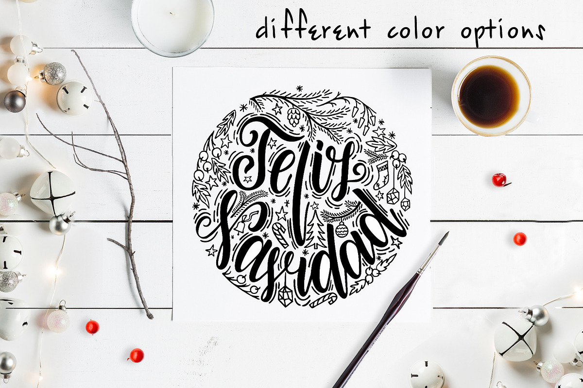 Feliz Navidad lettering composition, a Decorative Illustration by Live line (Photo 4 of 6)