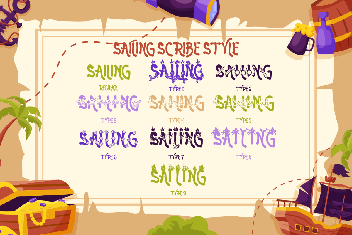Sailing Scribe - Pirate Font, a Font by PutraCetol Studio (Photo 9 of 11)