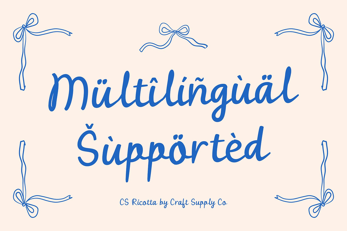 CS Ricotta- Handwritten Script Font, a Script Font by Craft Supply Co. (Photo 7 of 8)