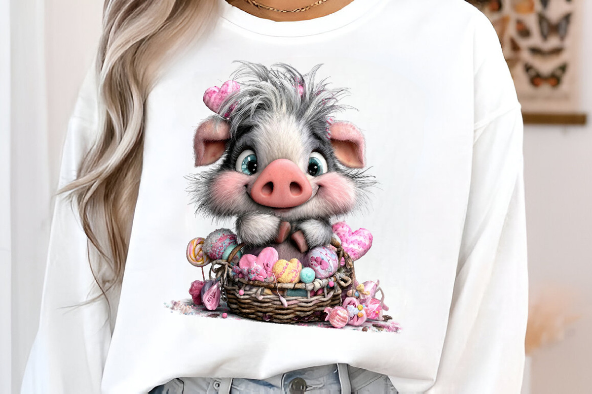 Quirky Valentine Pig Clipart, an Illustration by SinaCreation (Photo 6 of 11)