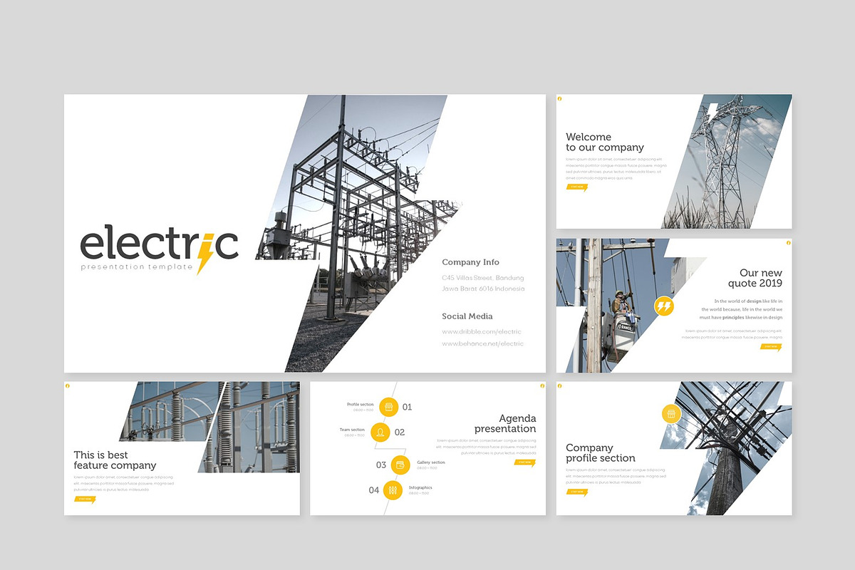 Electric - Powerpoint Template, a Presentation Template by inspirasign