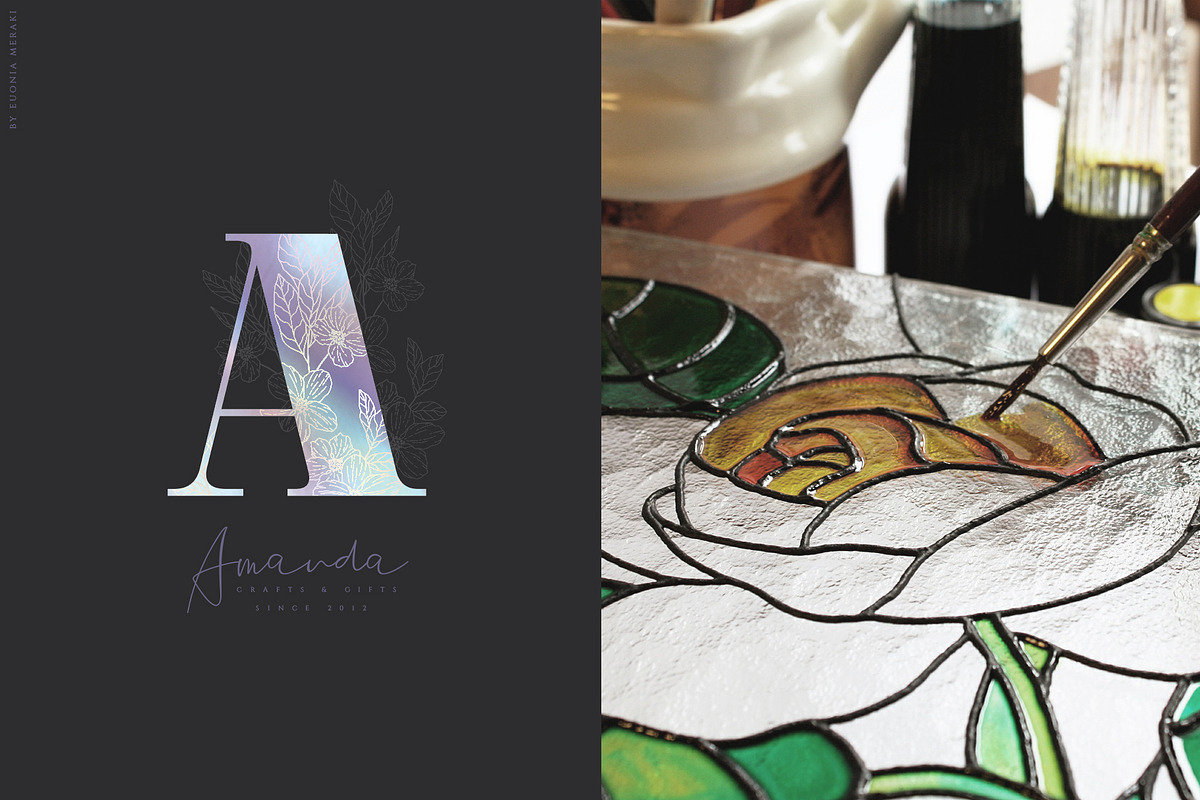 NACRE Monograms & Floral Set, an Object Graphic by Euonia Meraki (Photo 11 of 12)