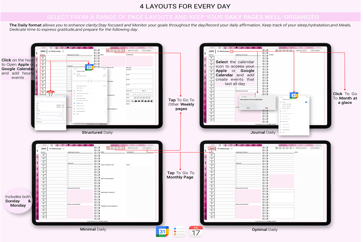 Digital Planner 2025 2026 & Undated, a Templates & Theme by Plamarplanners (Photo 3 of 11)