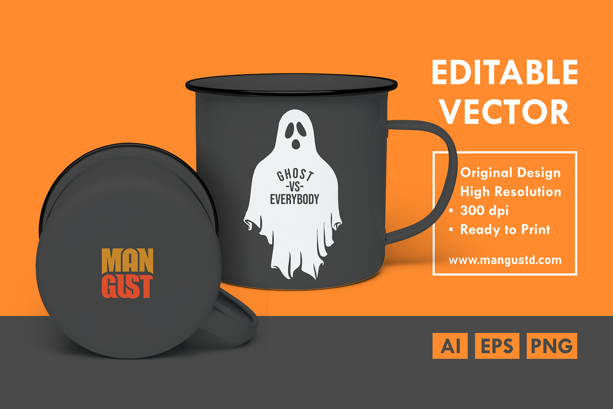 Ghost vs Everybody, an Object Illustration by Mangustudio (Photo 3 of 3)