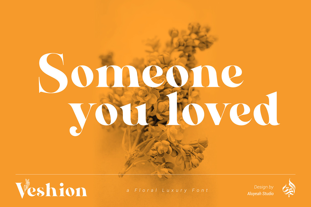Veshion Floral Display Font, a Font by Aluyeah Studio (Photo 6 of 8)