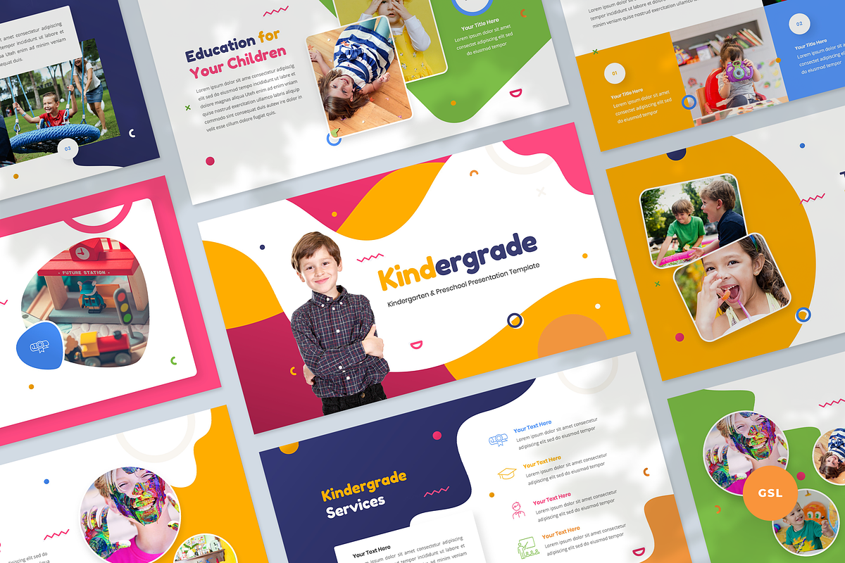 Kindergarten Google Slides Template, a Presentation Template by Graphue