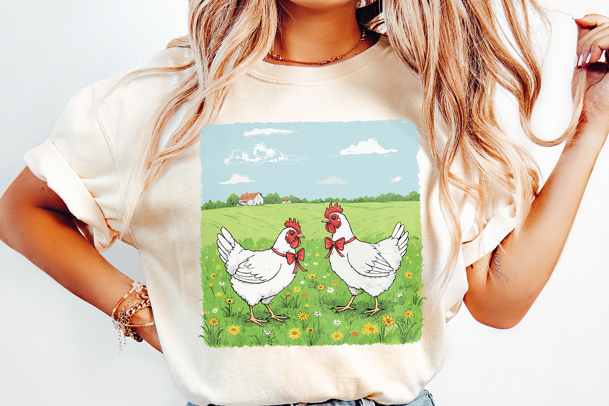 Country Farm Chickens PNG, Cute, an Illustration by SharpMarketplace (Photo 3 of 9)