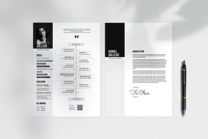 CV Resume and Cover Letter Template, a Resume Template by iDoodle Studio