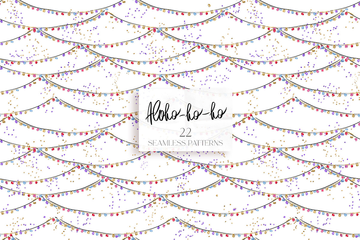 Tropical Santa Christmas Patterns, a Pattern Graphic by KaramfilaS (Photo 6 of 28)