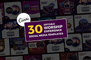 Worship Experience Flyer Bundle (30), a Social Media Template by MK Creatives (Thumbnail 1 of 3)