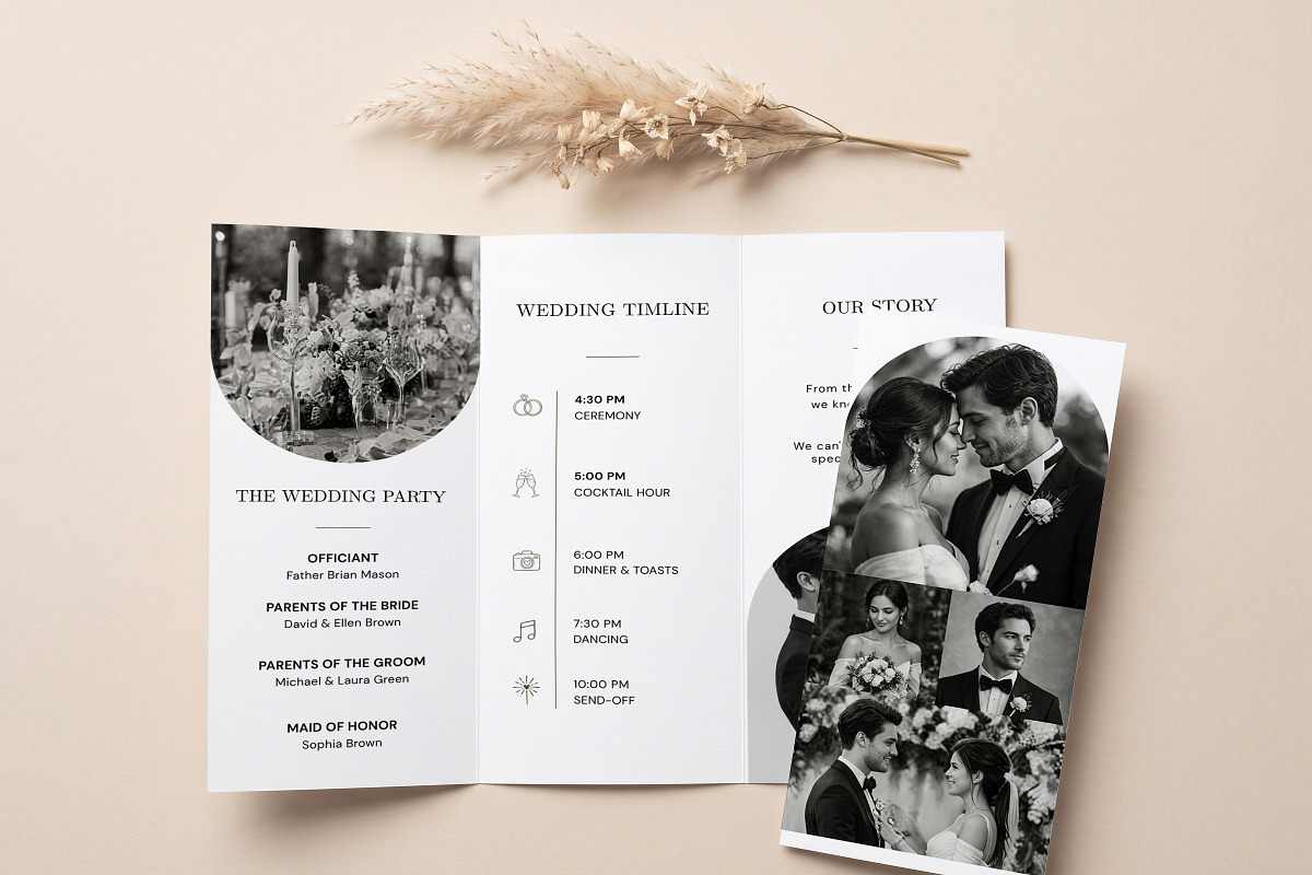 Modern Photo Wedding Program, an Invitation Template by Arslan (Photo 3 of 4)