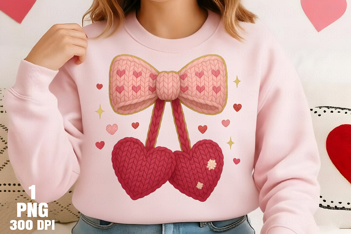 Faux Crochet Valentines Day Png, an Illustration by Daily.Designs (Photo 2 of 5)