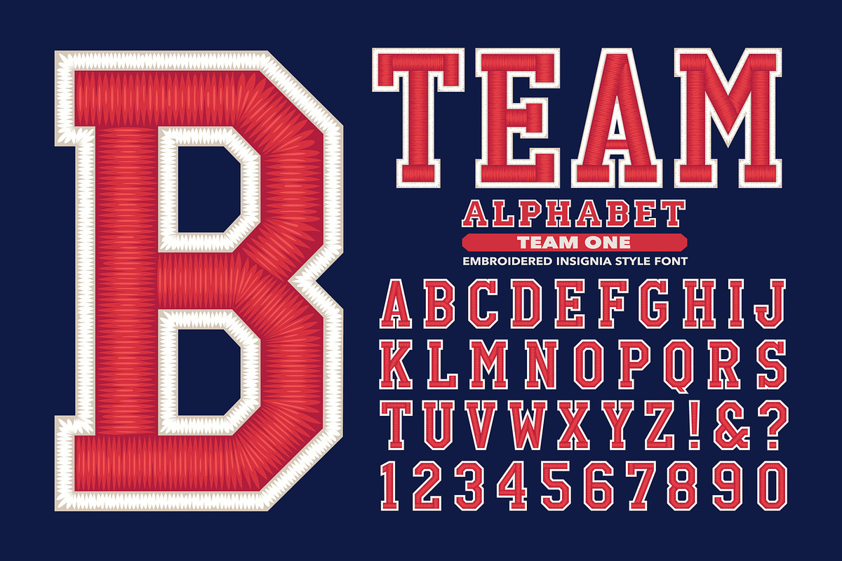 Embroidered Sports Vector Alphabet, an Object Graphic by Mysterylab Designs (Photo 4 of 16)