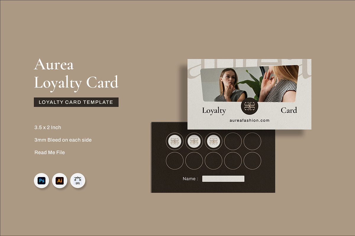 Aurea - Loyalty Card, a Print Template by Fannan Studio (Photo 1 of 3)