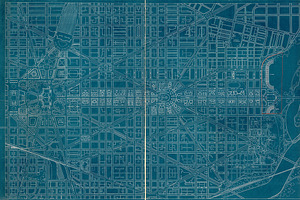 Antique Urban Plan Blueprints