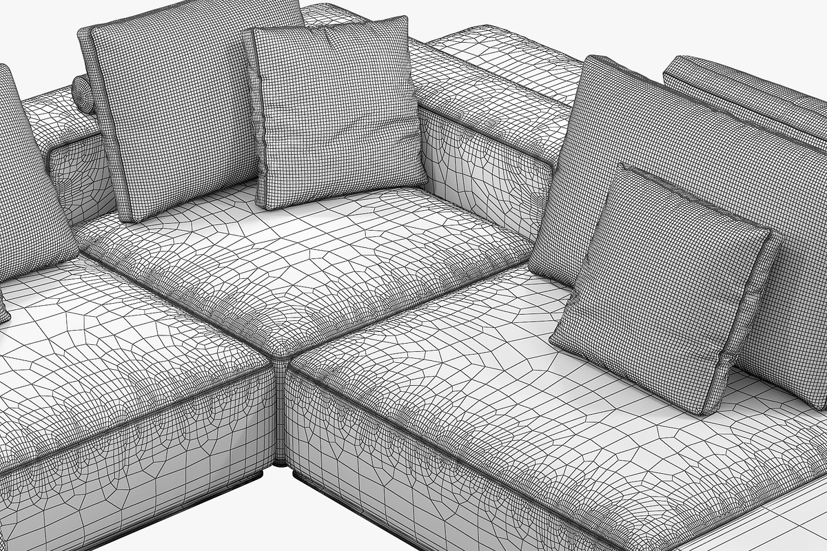 Poliform Westside Sofa set 3, a Furniture 3D Model by 3dmitruk (Photo 15 of 18)