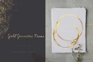 Gold Frame Geometric,Glitter Luxury.