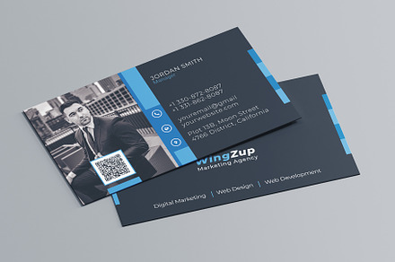Clean Modern Business Card, a Business Card Template by Saman Osama