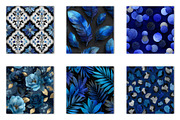 Blue and Black Glitter Backgrounds, an Illustration by CreationArt (Thumbnail 3 of 5)