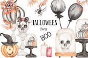 Watercolor Halloween Night, a Decorative Illustration by MayaNavits (Thumbnail 5 of 9)