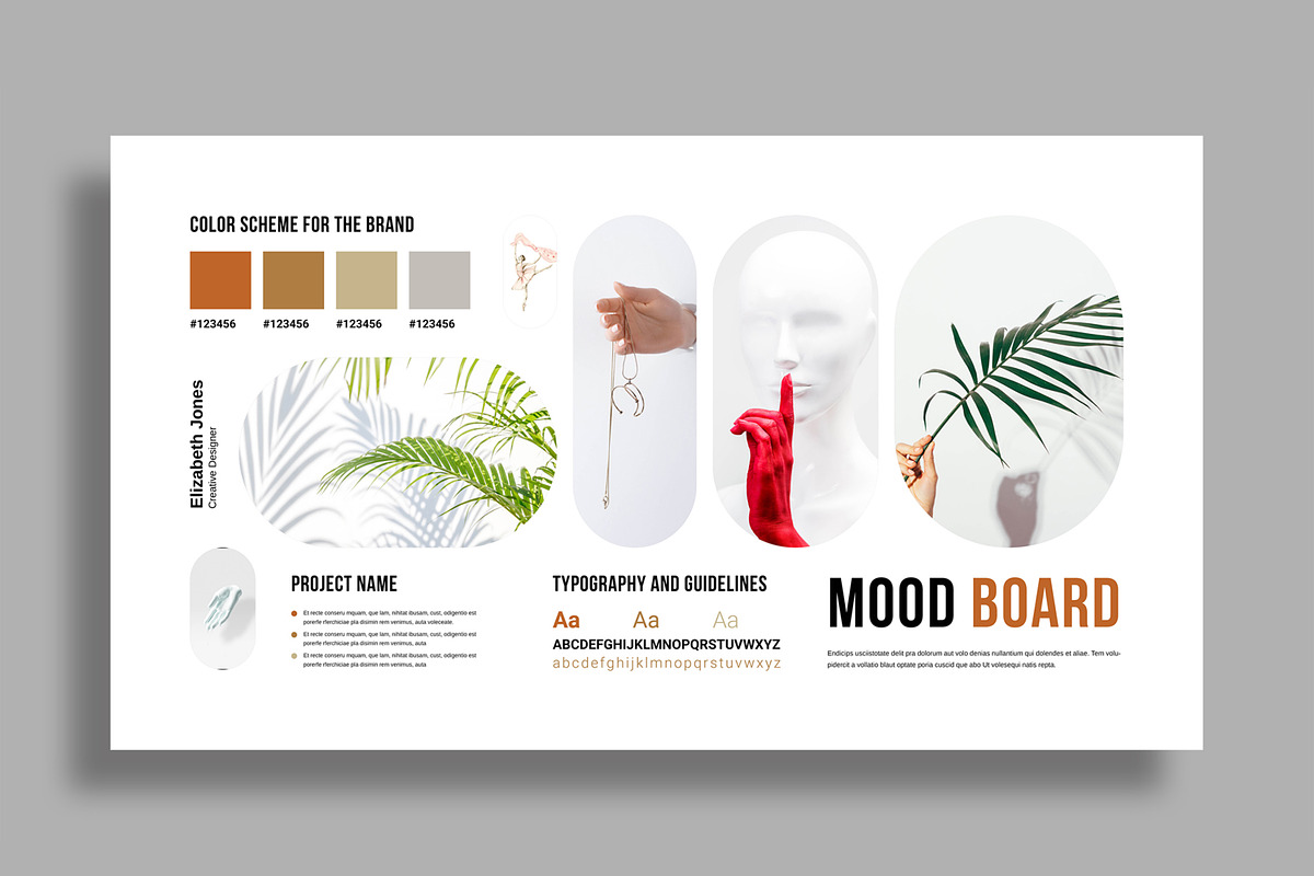 Mood board Template Layout preview 2