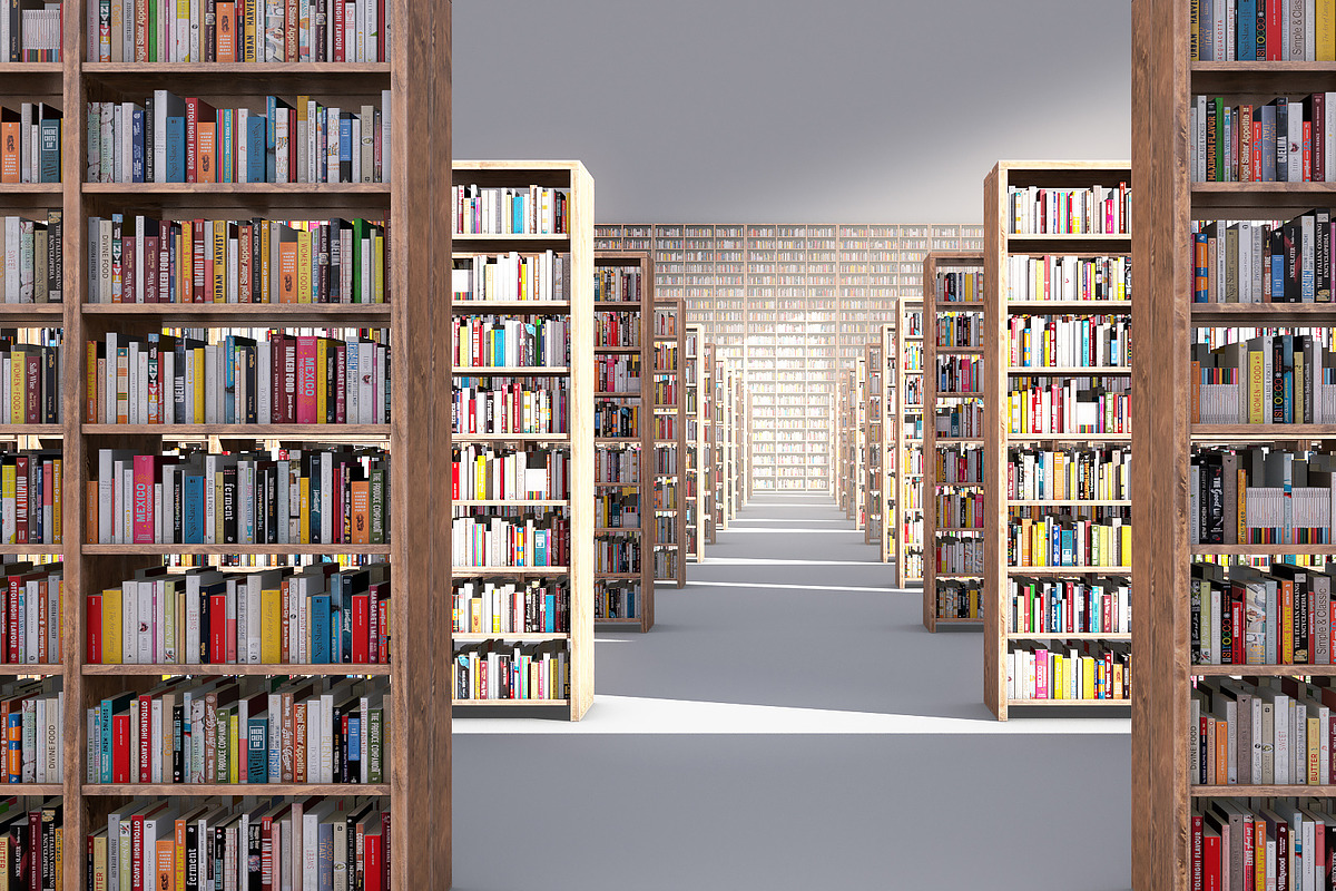 Book shelves, a Furniture 3D Model by happy brush (Photo 1 of 9)