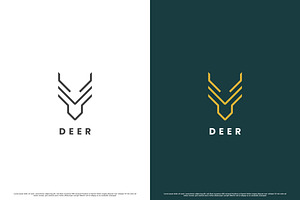 Minimal Deer Head Logo Design Icon, a Branding & Logo Template by Morvana Crew