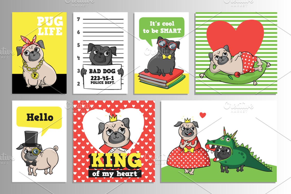 Pugs. Characters., an Illustration by Martyshova (Photo 3 of 5)