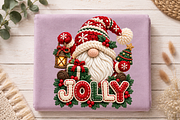 Christmas Gnome Faux Yarn Design, a Seasonal Illustration by Vachira Digital Studio (Thumbnail 4 of 10)