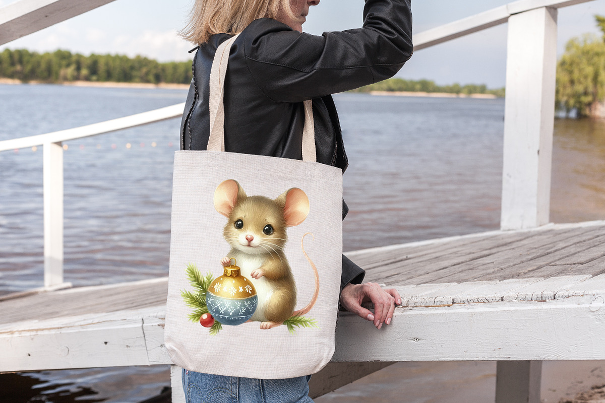 Christmas Mouse with Ornament, an Illustration by DreamArtGraphic (Photo 3 of 5)