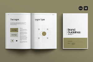 Brand Guidelines Template, a Stationery Template by Creatiya Type